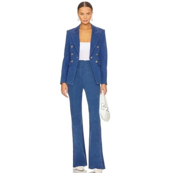 NEW! Veronica Beard Naira Denim Dickey Blazer, Jacket Size 0 - Picture 9 of 15